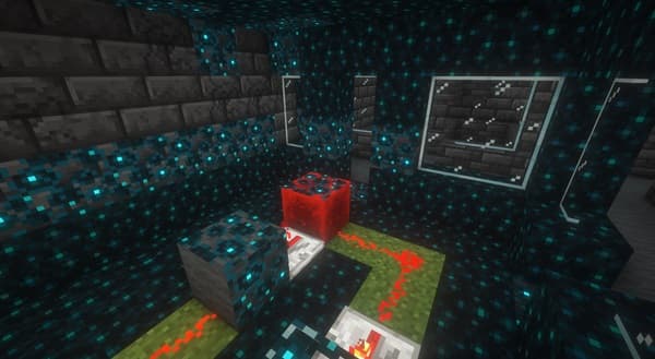 Purple light trails on a dark background.