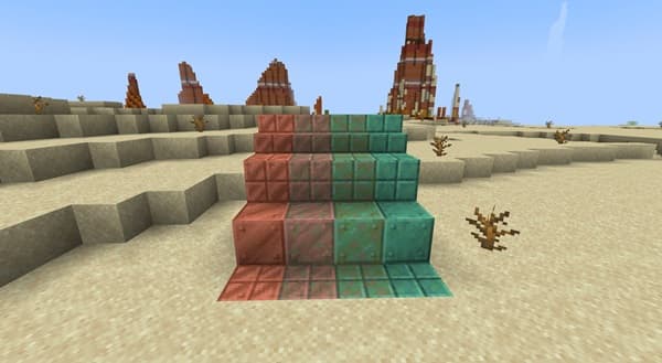 Brown rock formation in a desert landscape.