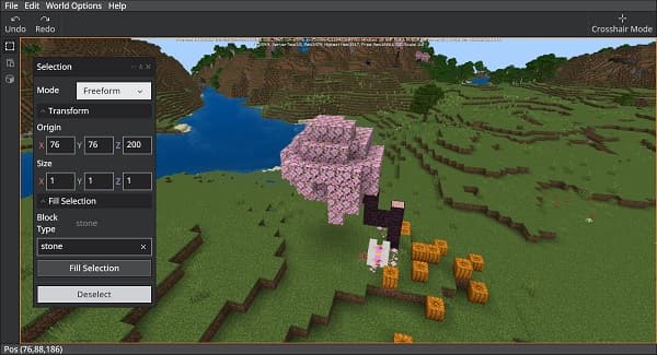 A single red autumn leaf falling through the air.