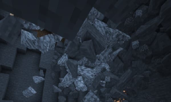 White clouds in a blue sky.