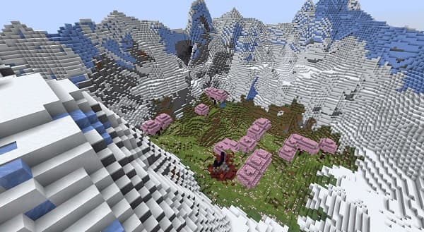 Young woman in a pink top using a laptop on a sunny patio, focused on her work.