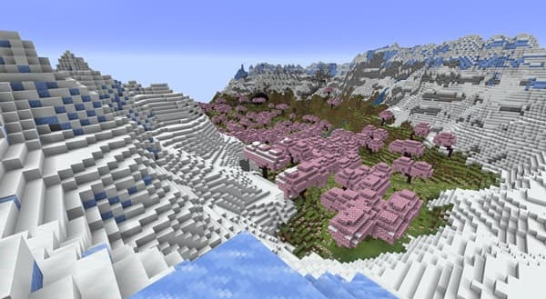 A close-up of a vibrant pink flower with yellow stamens, blooming in a garden.