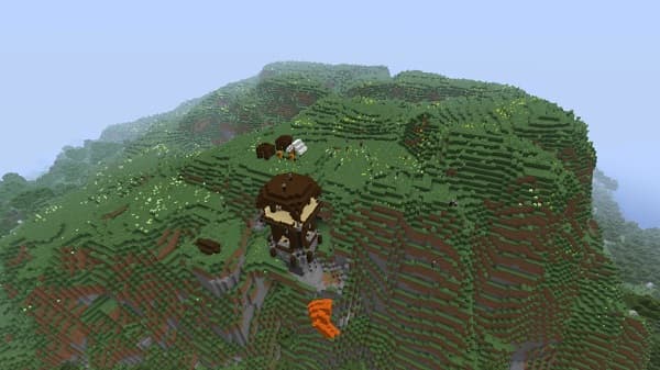 A detailed drawing of a classic car engine with various components visible.