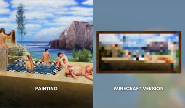 A close-up of a vibrant, intricate mandala pattern with geometric shapes.