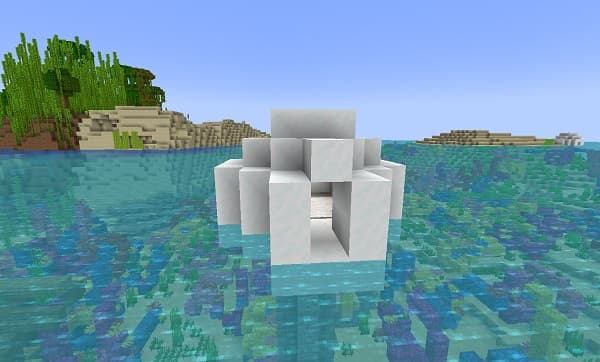 Empty office room with a glass wall and a desk.