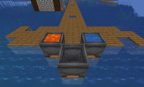 Close-up of a vibrant red flower with delicate petals and a yellow center, blooming in a garden.