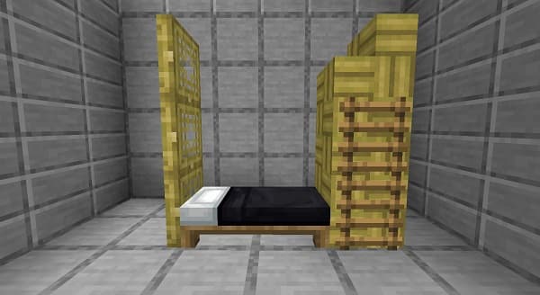 Modern home interior with light wood floor and white walls.