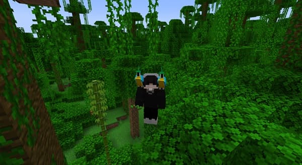 A vibrant, abstract painting with swirling blue and green colors.