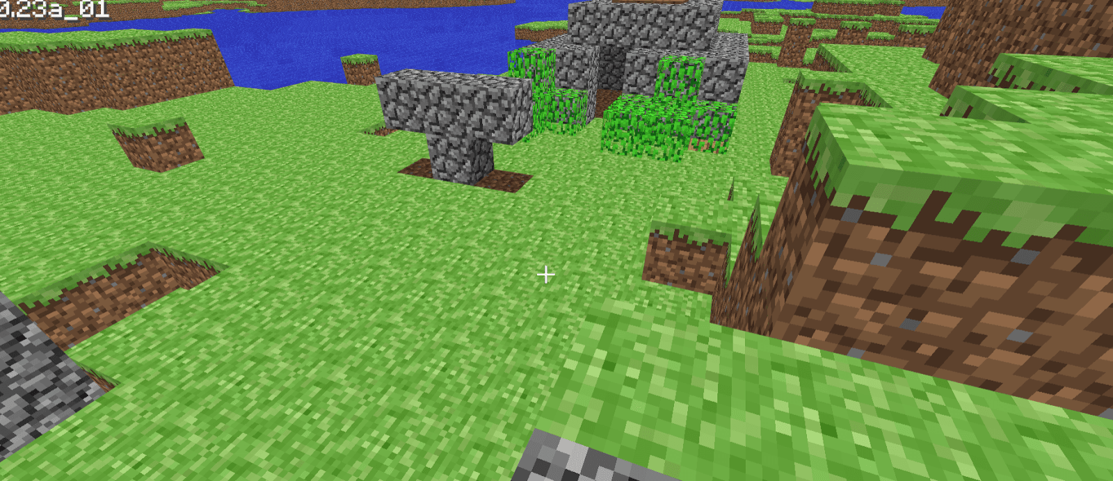 Minecraft video game animation on a PC.