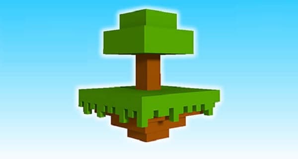 A tranquil forest scene with tall trees and dappled sunlight.