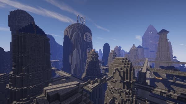 Red-haired woman on a swing, surrounded by nature.