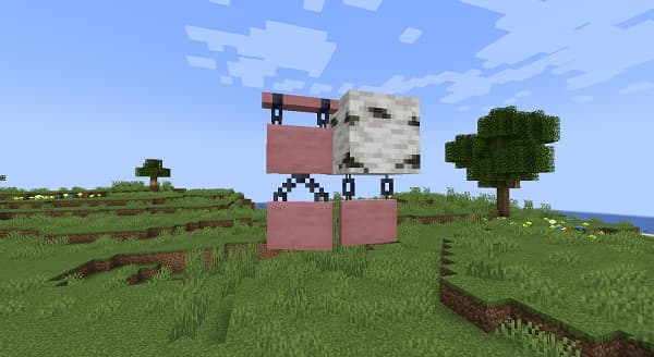 Modern minimalist living room with a gray sofa and large window.