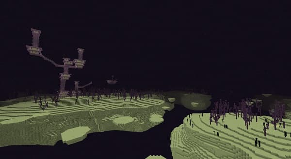 An empty, dark room with a single white light source.