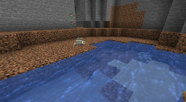 A person holding a small, clear glass bottle with a cork stopper.