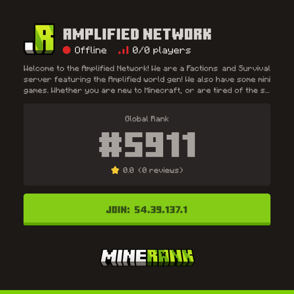 Amplified Network Server IP, Reviews and Vote Link - Minerank