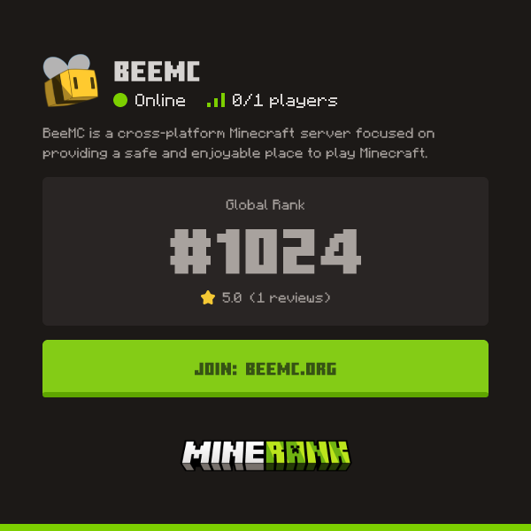 BeeMC Server IP, Reviews and Vote Link - Minerank