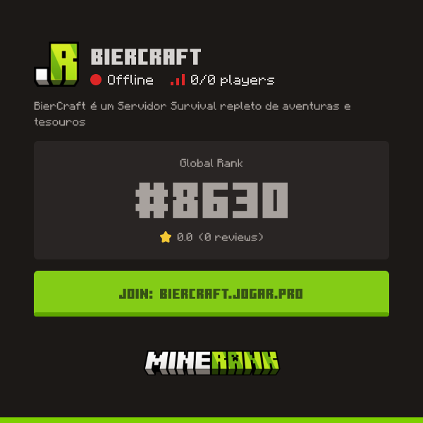 BierCraft Server IP, Reviews and Vote Link - Minerank