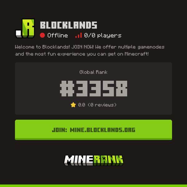Blocklands Server IP, Reviews and Vote Link - Minerank