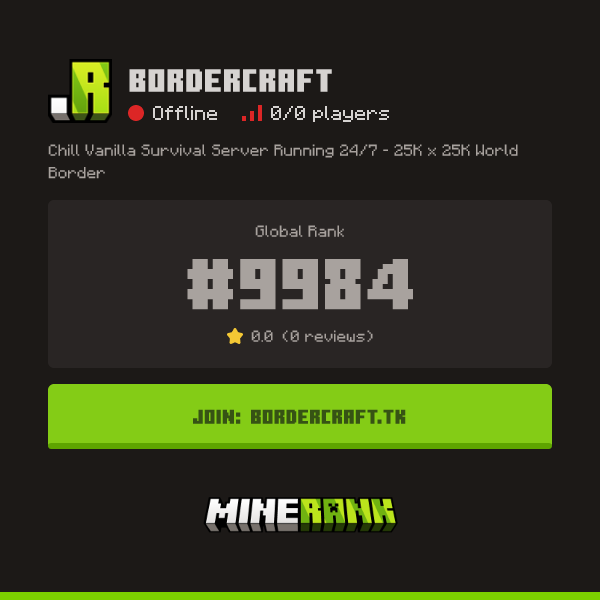 BorderCraft Server IP, Reviews and Vote Link - Minerank