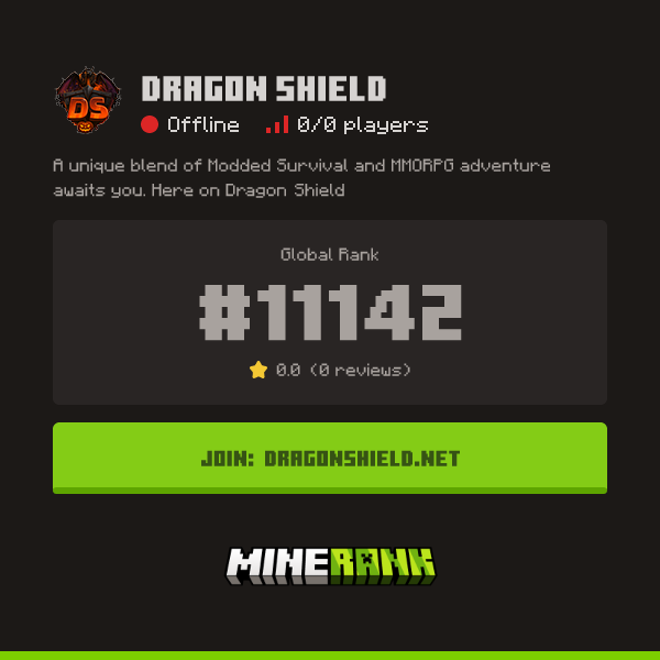 Dragon Shield Server IP, Reviews and Vote Link - Minerank
