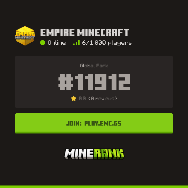 Empire Minecraft Server IP, Reviews and Vote Link - Minerank