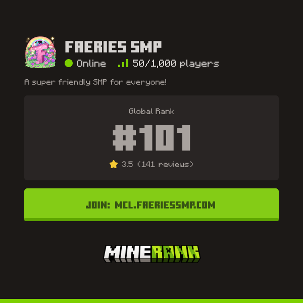 Send Your Vote & Review for Faeries SMP - Minerank