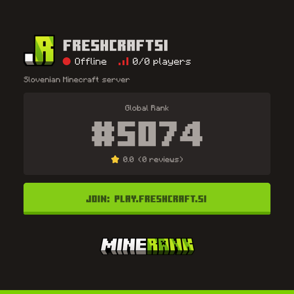 FreshCraftSI Server IP, Reviews and Vote Link - Minerank