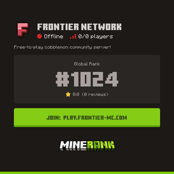 Frontier Network Server IP, Reviews and Vote Link - Minerank