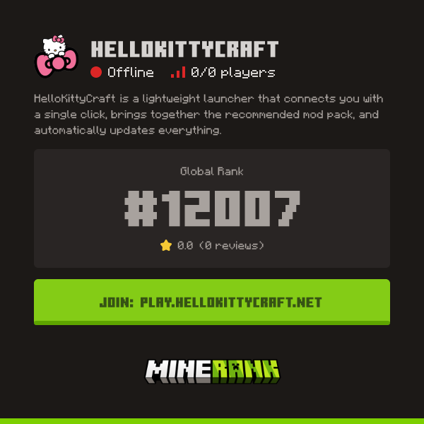 Hellokittycraft Server IP, Reviews and Vote Link - Minerank