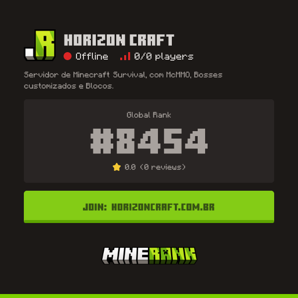 Horizon Craft Server IP, Reviews and Vote Link - Minerank