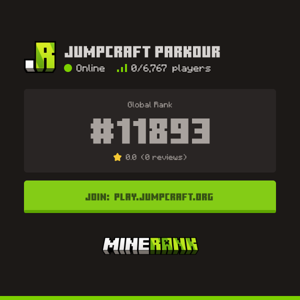 JumpCraft Parkour Server IP, Reviews and Vote Link - Minerank
