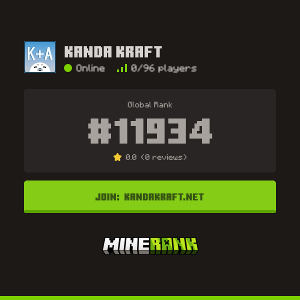 Kanda Kraft Server IP, Reviews and Vote Link - Minerank