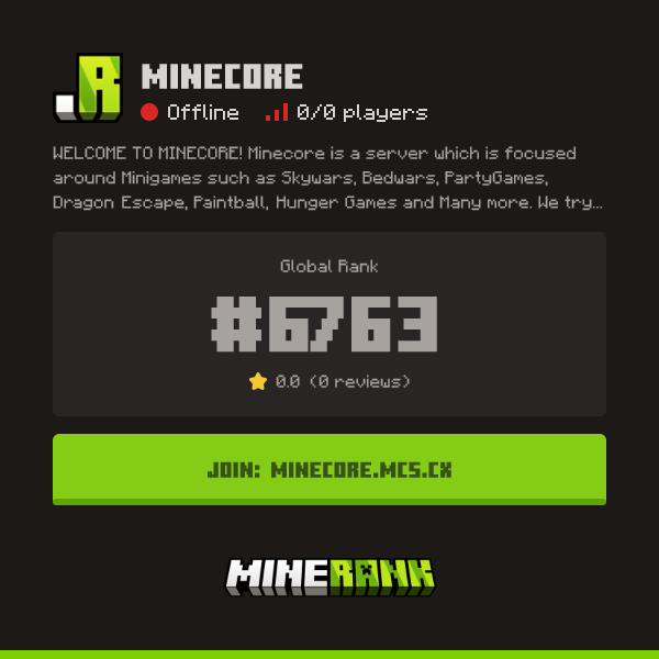 Minecore Server IP, Reviews and Vote Link - Minerank