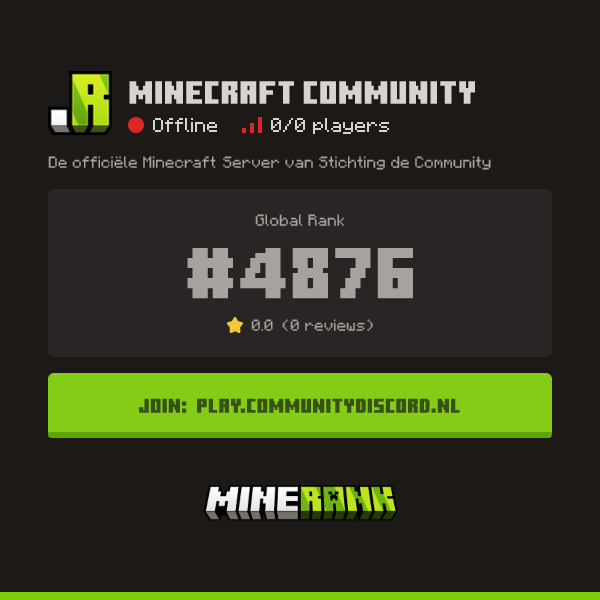 Minecraft Community Server IP, Reviews and Vote Link - Minerank