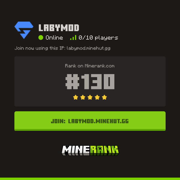labymod Minecraft Server IP, Reviews and Vote Link - Minerank