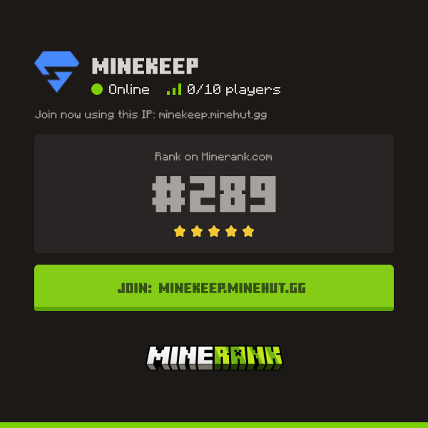 Minekeep Minecraft Server IP, Reviews and Vote Link - Minerank