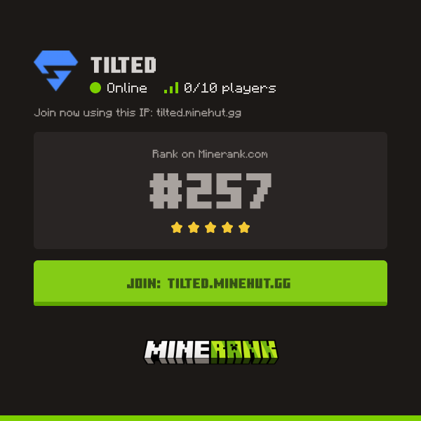 tilted Minecraft Server IP, Reviews and Vote Link - Minerank