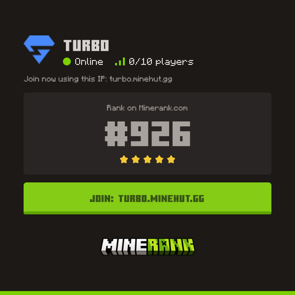 turbo Minecraft Server IP, Reviews and Vote Link - Minerank