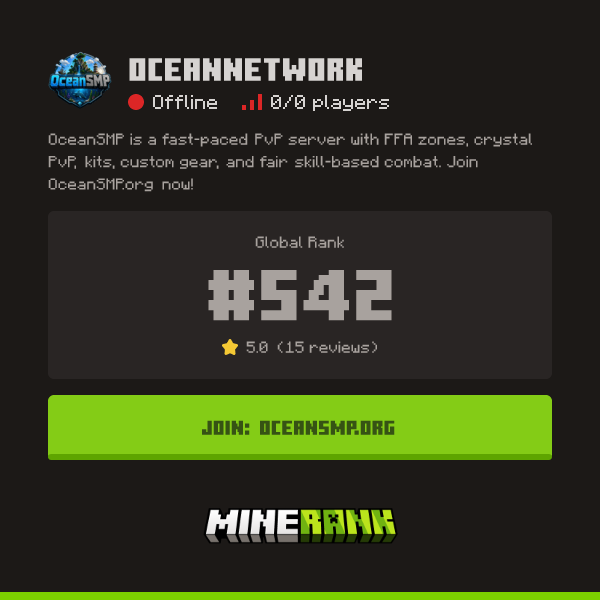 OceanNetwork Server IP, Reviews and Vote Link - Minerank
