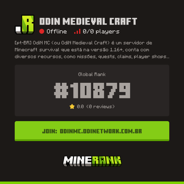 OdiN Medieval Craft Server IP, Reviews and Vote Link - Minerank