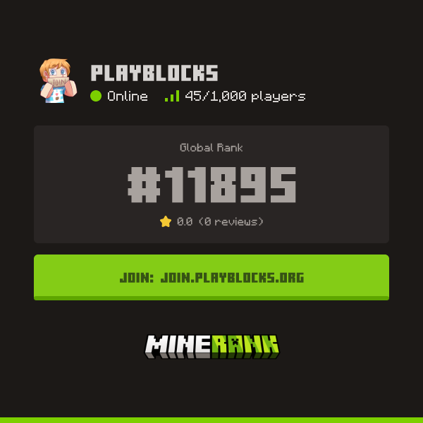 Playblocks Server IP, Reviews and Vote Link - Minerank