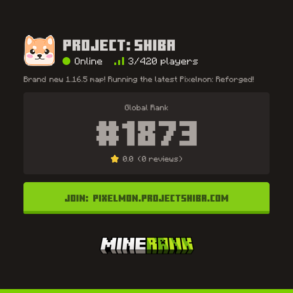 Project: Shiba Server IP, Reviews and Vote Link - Minerank
