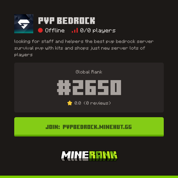 minecraft bedrock best pvp servers ip