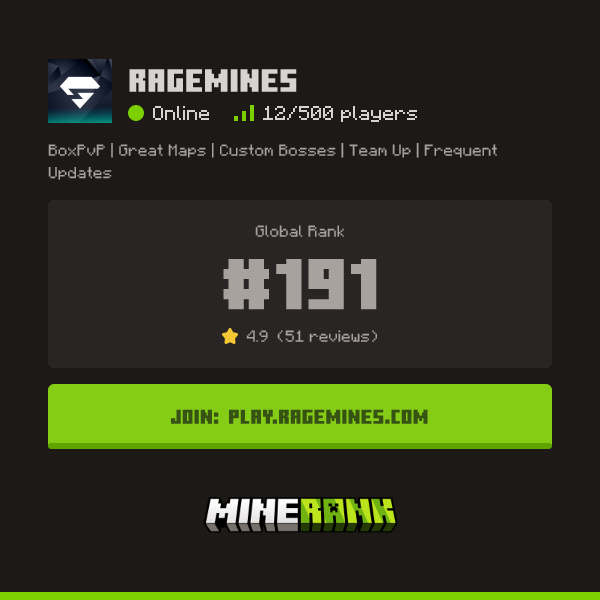 Send Your Vote & Review for RageMines - Minerank