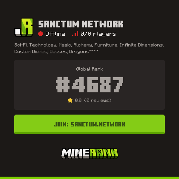 Sanctum Network Server IP, Reviews and Vote Link - Minerank