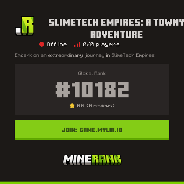 SlimeTech Empires: A Towny Adventure Server IP, Reviews and Vote Link ...