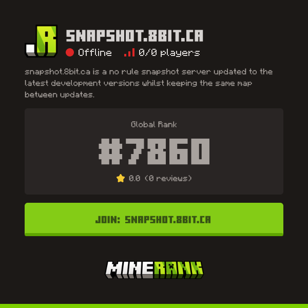 snapshot.8bit.ca Server IP, Reviews and Vote Link - Minerank