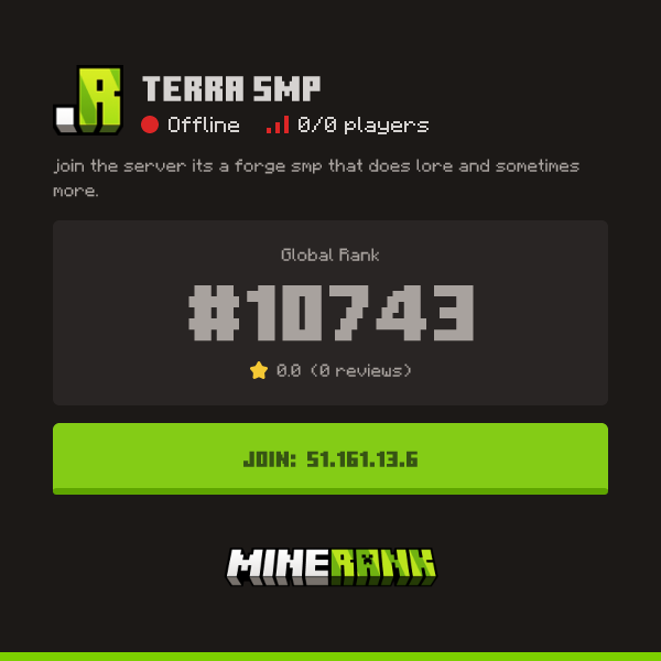 Terra SMP Server IP, Reviews and Vote Link - Minerank