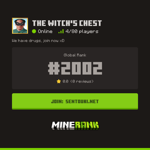 The Witch's Chest Server IP, Reviews and Vote Link - Minerank