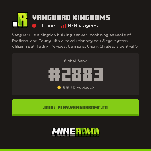Vanguard Kingdoms Server IP, Reviews and Vote Link - Minerank